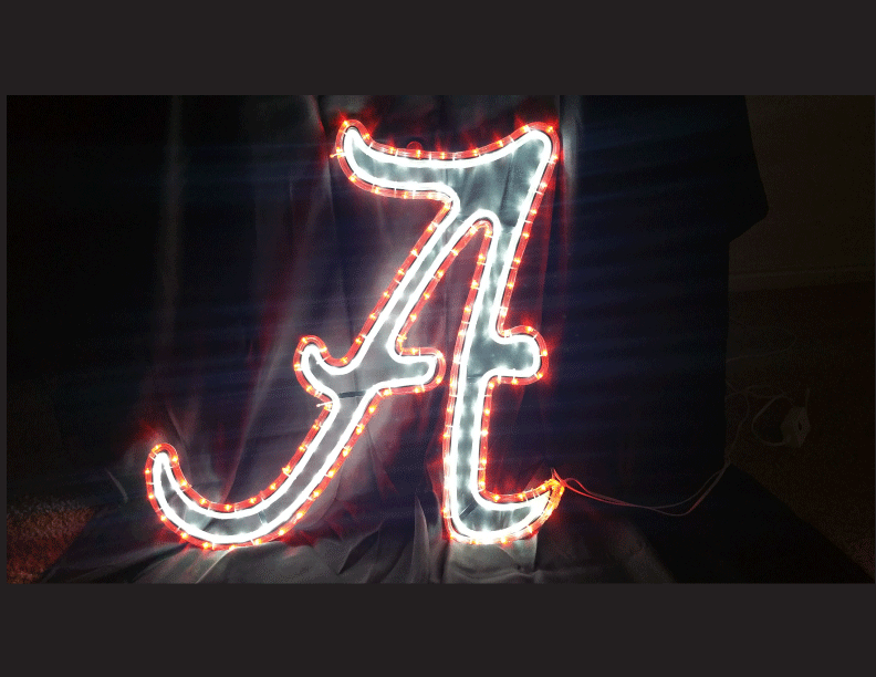 University of Alabama logo lights